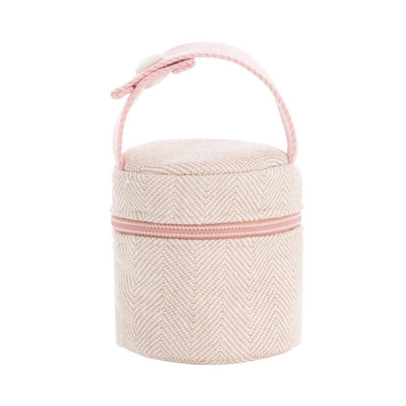 Cambrass PORTACHUPETE LINO ROSA 8.5x8.5x11 CM