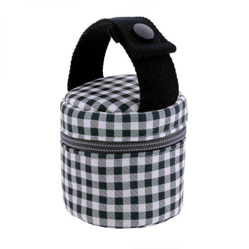 Cambrass PORTACHUPETE VICHY NEGRO 8.5x8.5x11 CM