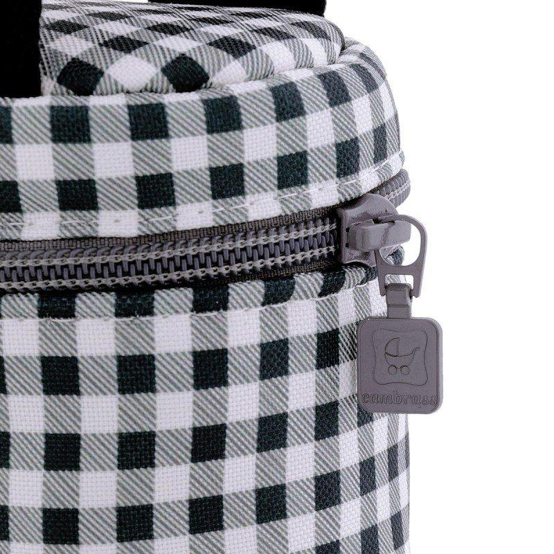 Cambrass PORTACHUPETE VICHY NEGRO 8.5x8.5x11 CM