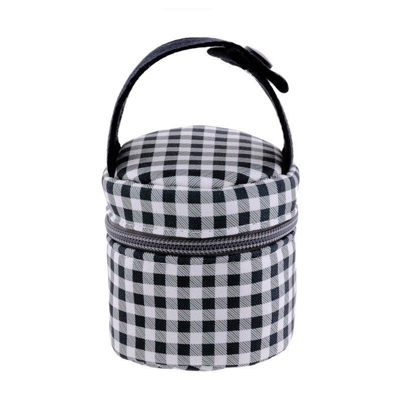 Cambrass PORTACHUPETE VICHY NEGRO 8.5x8.5x11 CM