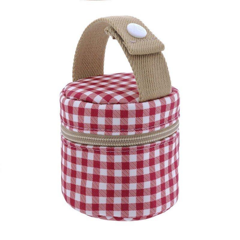 Cambrass PORTACHUPETE VICHY ROJO 8.5x8.5x11 CM