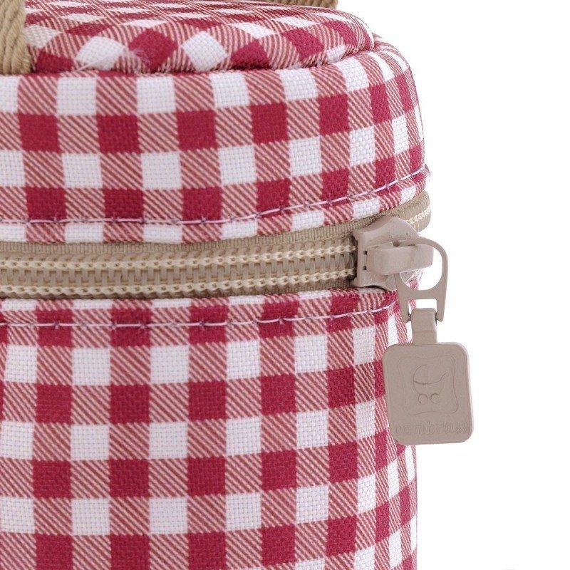 Cambrass PORTACHUPETE VICHY ROJO 8.5x8.5x11 CM