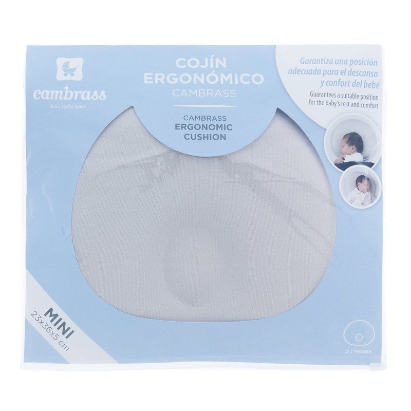 Cambrass COJIN ERGONÓMICO MINI 23x26x5 CM BASIC GRIS