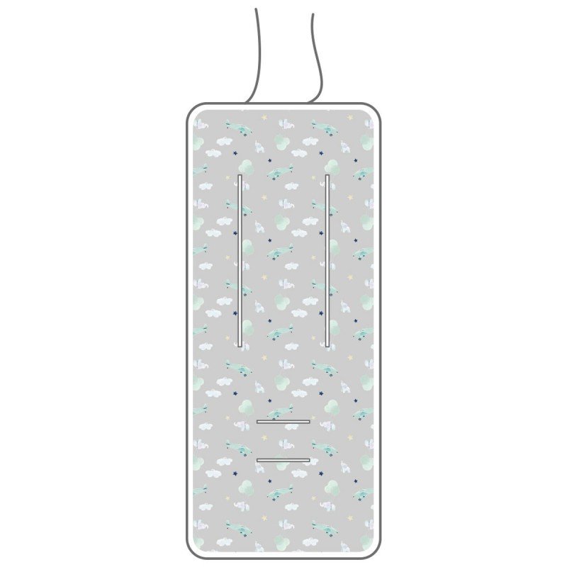 Cambrass COLCHONETA SILLA UNIVERSAL PLANE GRIS 35x85x1 CM