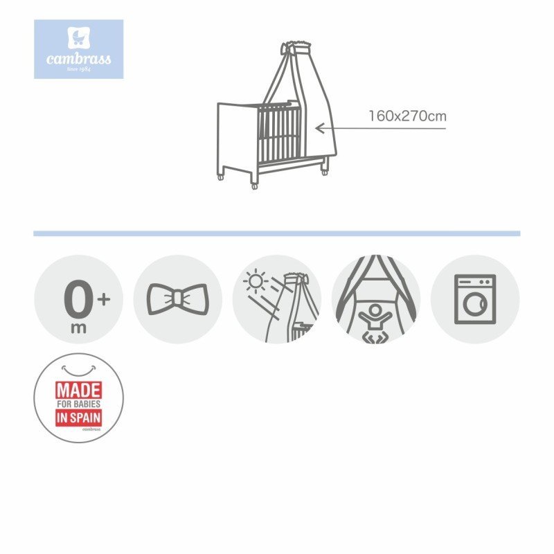 Cambrass DOSEL CUNA L UNE 160x270x1 CM VOILE BLANCO