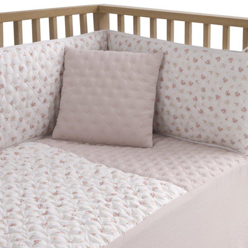 Cambrass JGO 2 PCS.COLCHA I-V. CUNA 60 BRANCH ROSA 60x120x3 CM