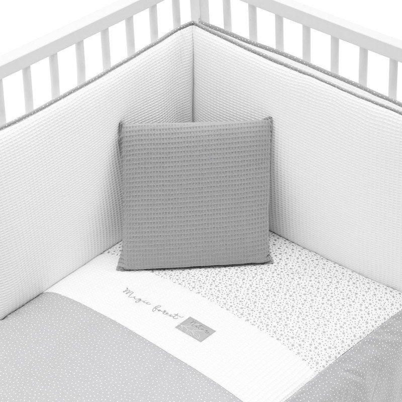 Cambrass JGO 2 PCS.COLCHA I-V. CUNA 60 FOREST GRIS 60x120x3 CM