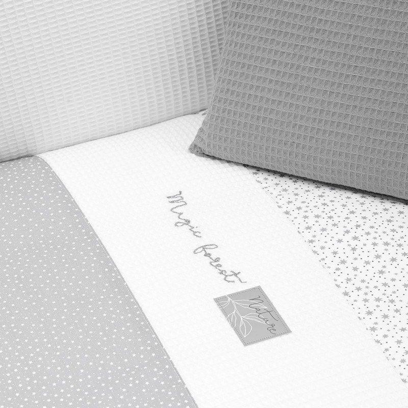 Cambrass JGO 2 PCS.COLCHA I-V. CUNA 60 FOREST GRIS 60x120x3 CM