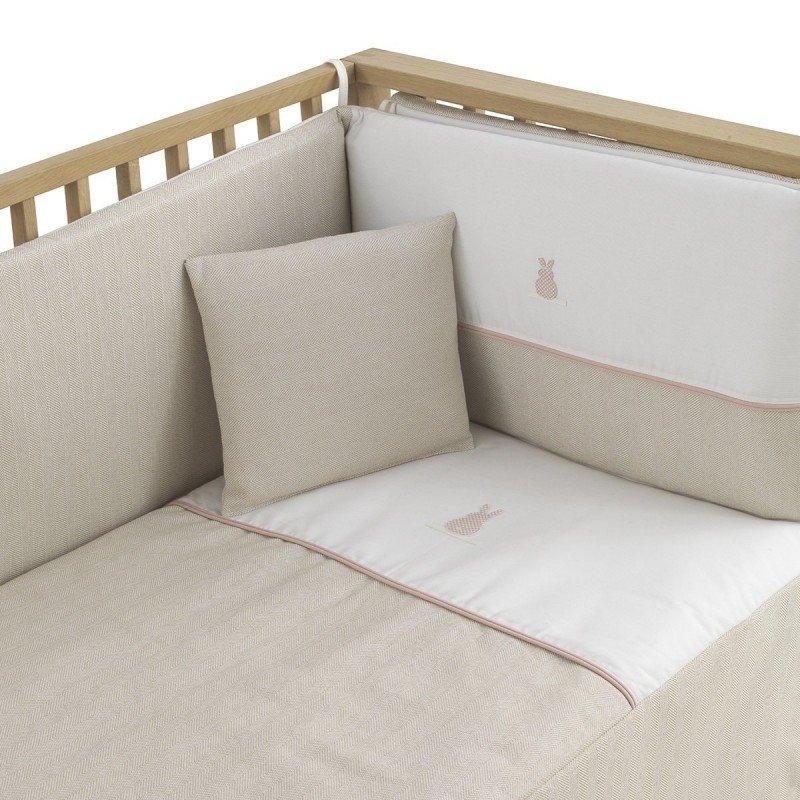 Cambrass JGO 2 PCS.COLCHA I-V. CUNA 60 LINO ROSA 60x120x3 CM