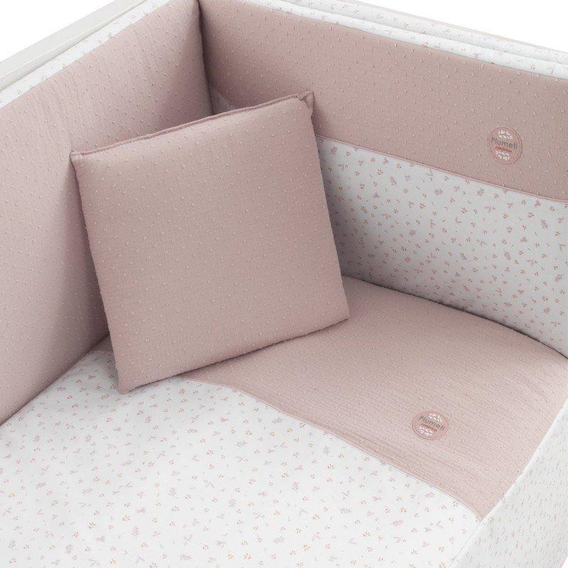 Cambrass JGO 2 PCS.COLCHA I-V. CUNA 60 PLUMETI ROSA 60x120x3 CM
