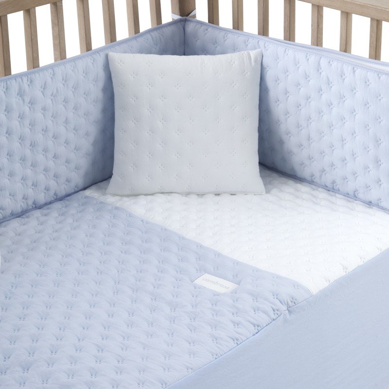 Cambrass JGO 2 PCS.COLCHA I-V. CUNA 60 SOFT CELESTE 60x120x3 CM