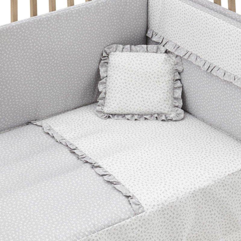 Cambrass JGO 2 PCS.COLCHA I-V. CUNA 70 LIBERTY GRIS 70x140x3 CM