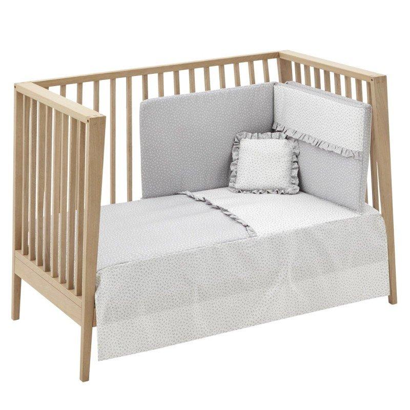 Cambrass JGO 2 PCS.COLCHA I-V. CUNA 70 LIBERTY GRIS 70x140x3 CM