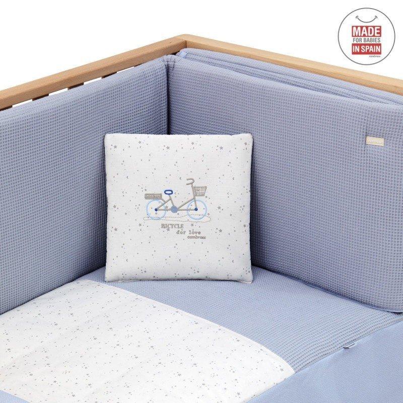 Cambrass JGO 2 PCS.COLCHA I-V. CUNA 70 SKY CELESTE 70x140x3 CM