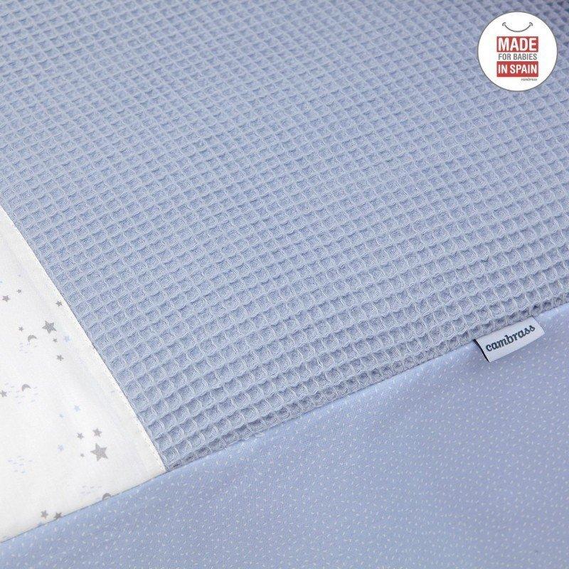 Cambrass JGO 2 PCS.COLCHA I-V. CUNA 70 SKY CELESTE 70x140x3 CM