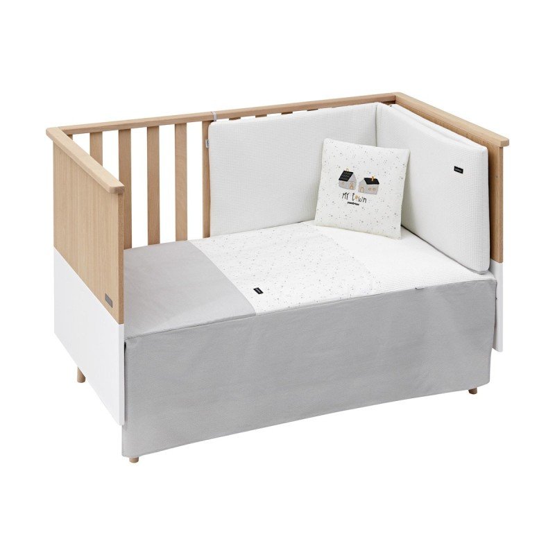 Cambrass JGO 2 PCS.COLCHA I-V. CUNA 70 SKY GRIS 70x140x3 CM