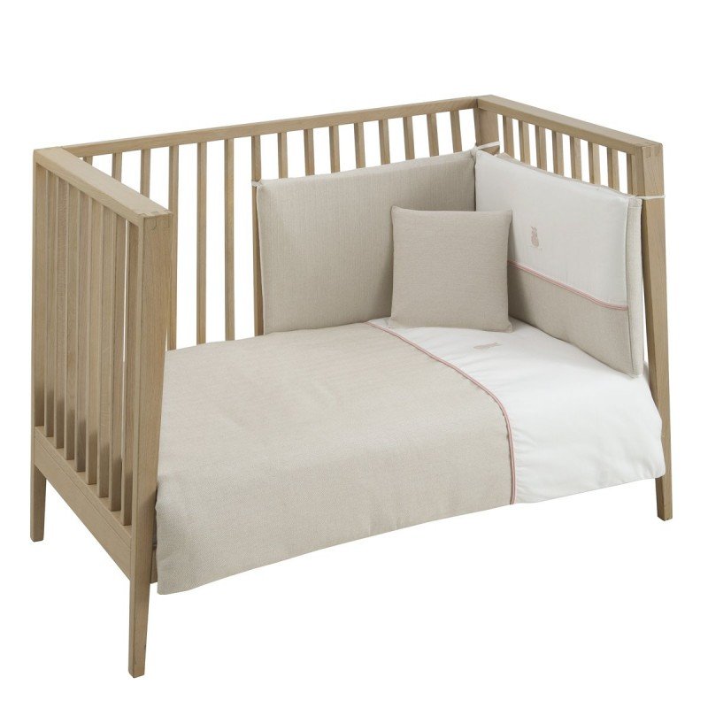 Cambrass JGO 2 PCS.F.NORDICA CUNA 60 LINO ROSA 100x140x3 CM