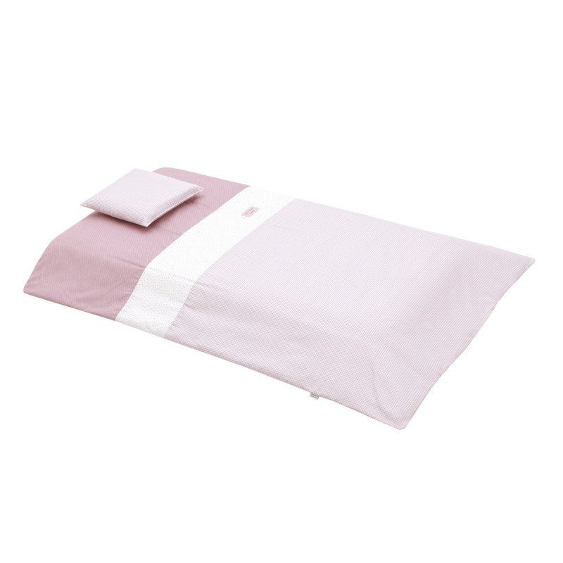 Cambrass JGO 2 PCS.F.NORDICA CUNA 70 VICHY10 ROSA 110x170x3 CM