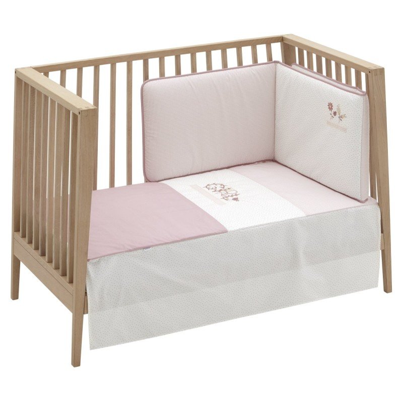 Cambrass JGO COLCHA I/V+PROT. (CUNA 60) 60x120 CM FLOR ROSA