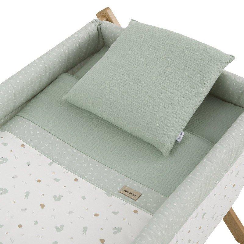 Cambrass MINICUNA TIJERA MADERA ARDI VERDE/NATURAL 55x87x74 CM