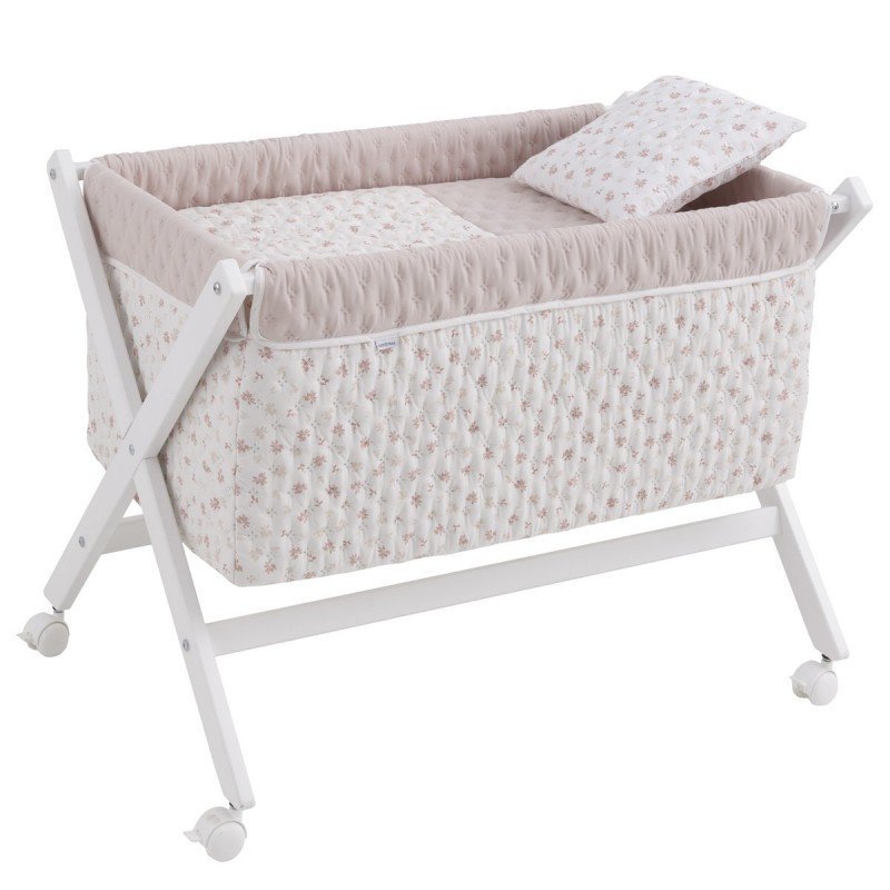 Cambrass MINICUNA TIJERA MADERA BRANCH ROSA/BCO 55x87x74 CM