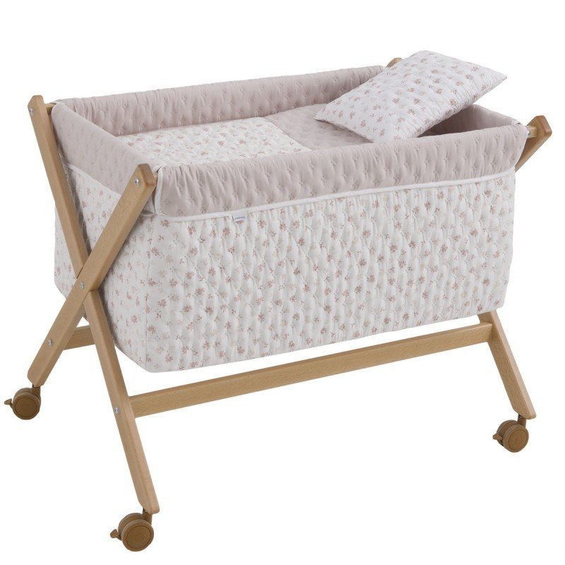 Cambrass MINICUNA TIJERA MADERA BRANCH ROSA/NATURAL 55x87x74 CM