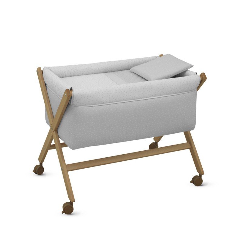 Cambrass MINICUNA TIJERA MADERA FRESCO GRIS/NATURAL 55x87x74 CM