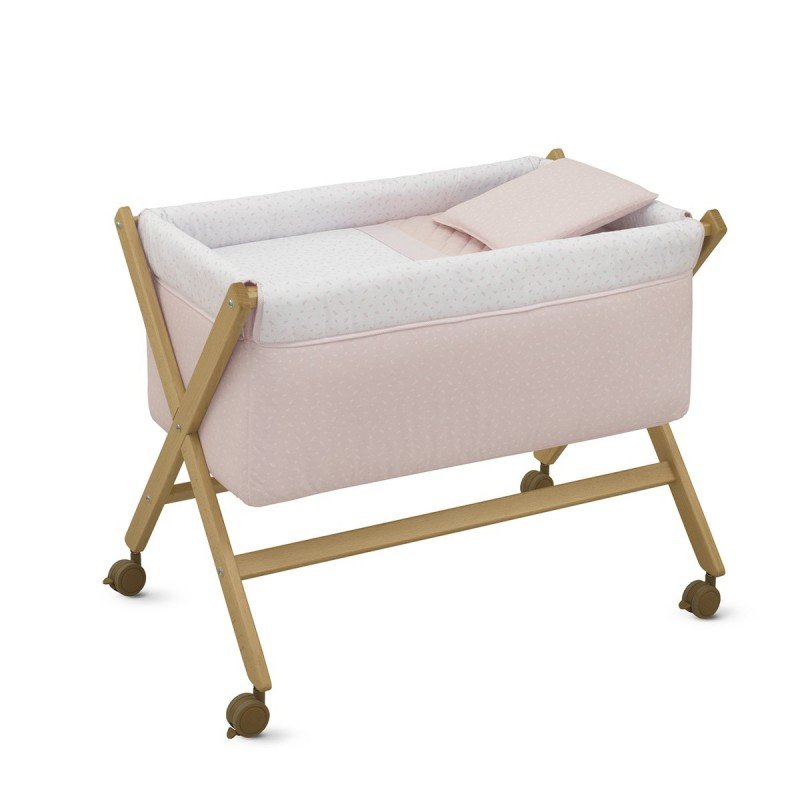 Cambrass MINICUNA TIJERA MADERA FRESCO ROSA/NATURAL 55x87x74 CM