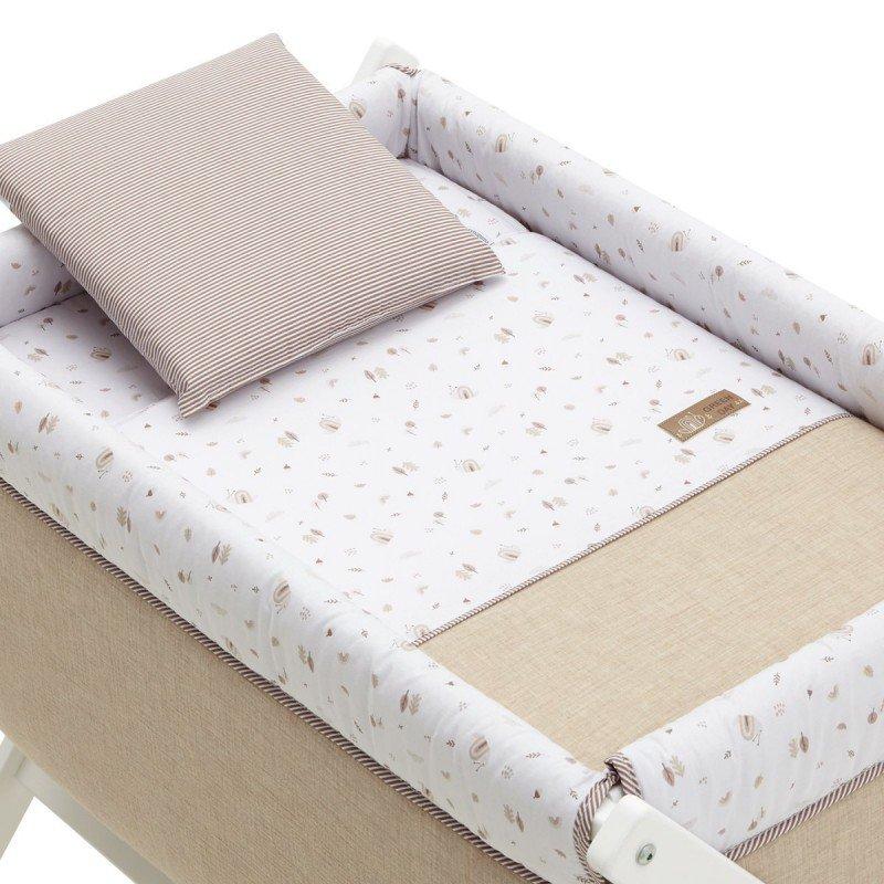 Cambrass MINICUNA TIJERA MADERA GREENY BEIGE/BCO 55x87x74 CM