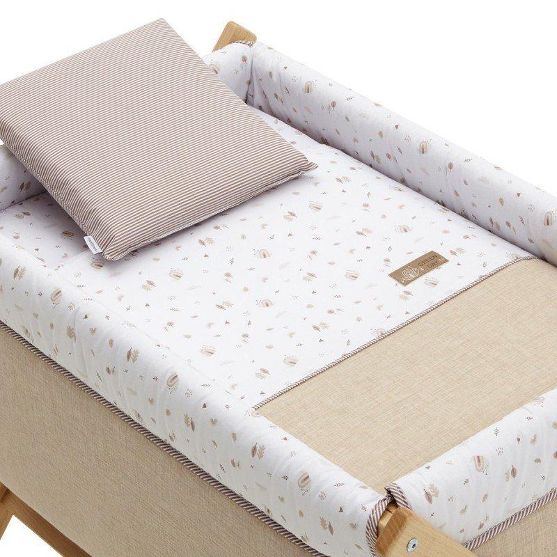 Cambrass MINICUNA TIJERA MADERA GREENY BEIGE/NATURAL 55x87x74 CM