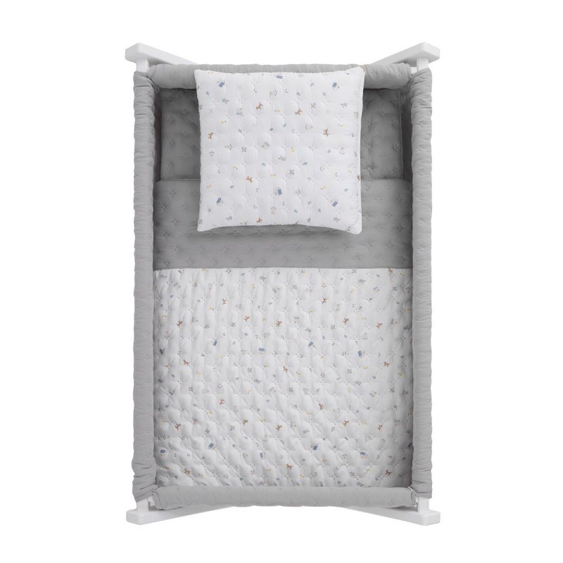 Cambrass MINICUNA TIJERA MADERA HOUSE AZUL/BCO 55x87x74 CM