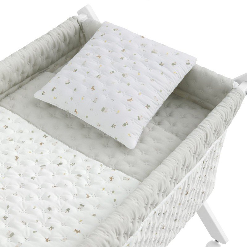 Cambrass MINICUNA TIJERA MADERA HOUSE MINT/BCO 55x87x74 CM