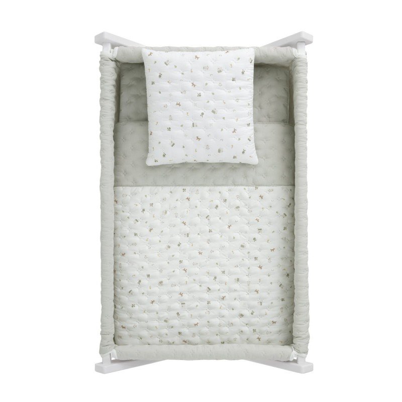 Cambrass MINICUNA TIJERA MADERA HOUSE MINT/BCO 55x87x74 CM