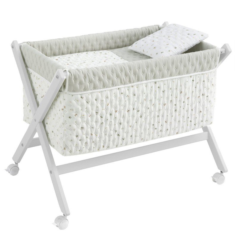 Cambrass MINICUNA TIJERA MADERA HOUSE MINT/BCO 55x87x74 CM