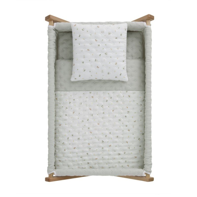 Cambrass MINICUNA TIJERA MADERA HOUSE MINT/NATURAL 55x87x74 CM