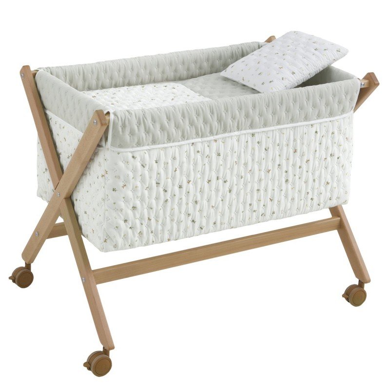 Cambrass MINICUNA TIJERA MADERA HOUSE MINT/NATURAL 55x87x74 CM