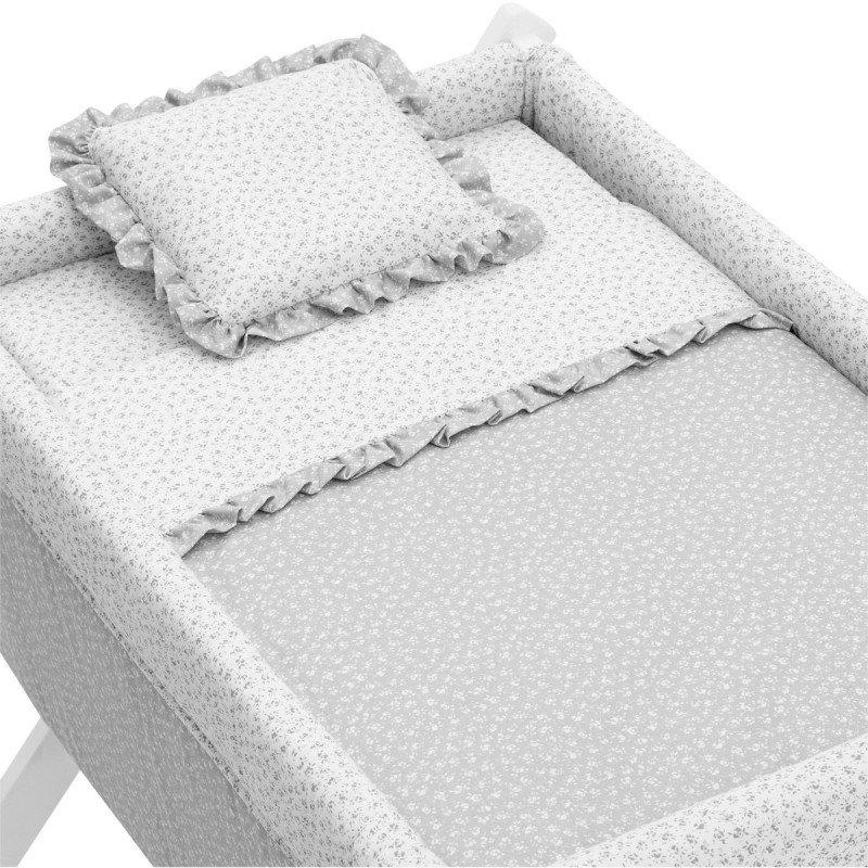 Cambrass MINICUNA TIJERA MADERA LIBERTY GRIS/BCO 55x87x74 CM