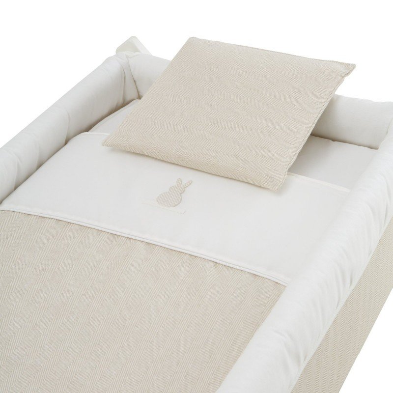 Cambrass MINICUNA TIJERA MADERA LINO BEIGE/BCO 55x87x74 CM