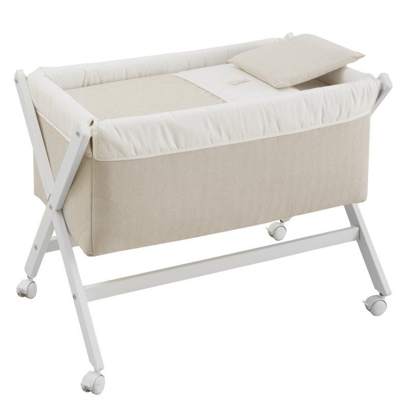 Cambrass MINICUNA TIJERA MADERA LINO BEIGE/BCO 55x87x74 CM