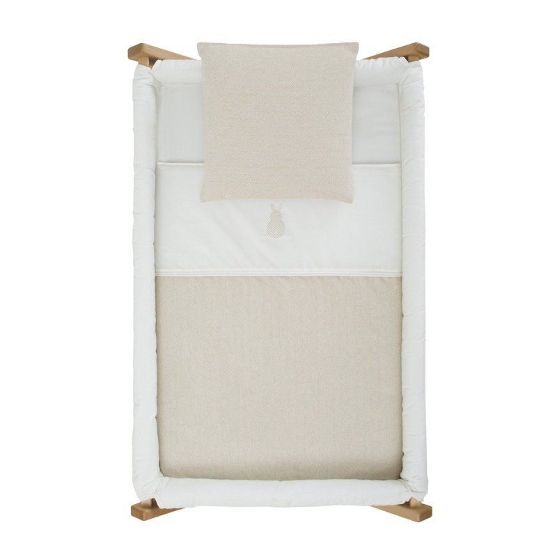 Cambrass MINICUNA TIJERA MADERA LINO BEIGE/NATURAL 55x87x74 CM