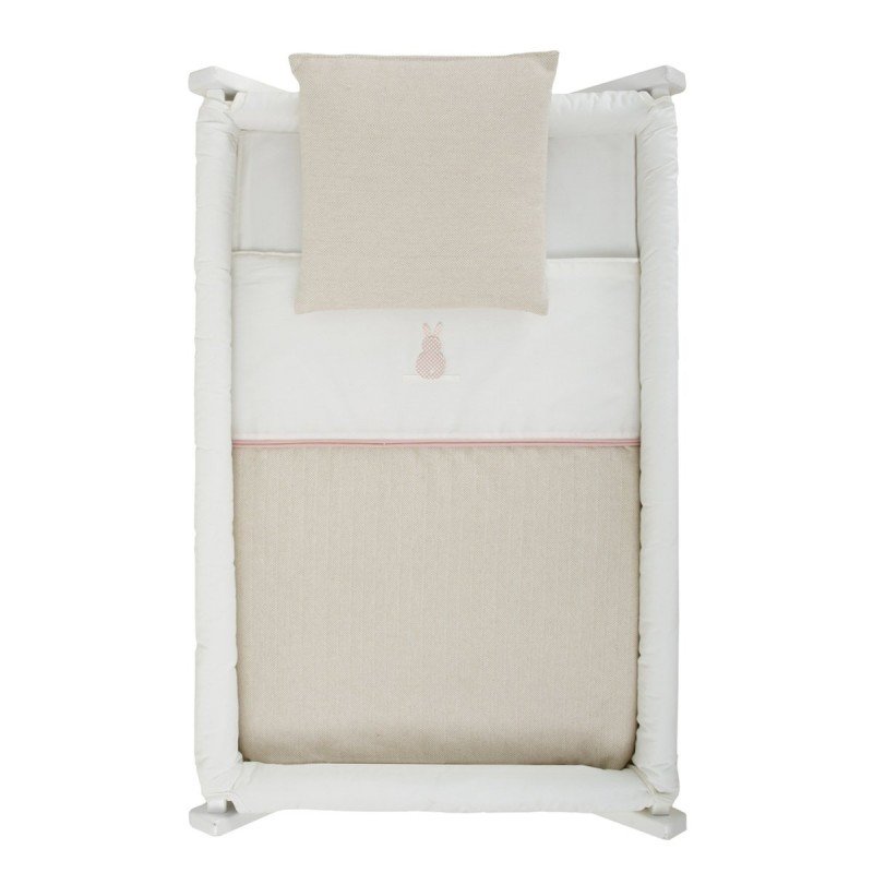 Cambrass MINICUNA TIJERA MADERA LINO ROSA/BCO 55x87x74 CM