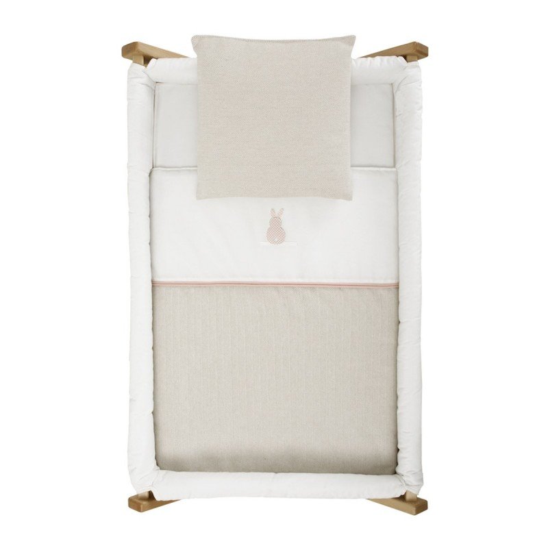 Cambrass MINICUNA TIJERA MADERA LINO ROSA/NATURAL 55x87x74 CM