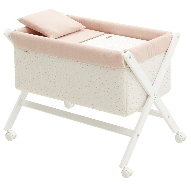 Cambrass MINICUNA TIJERA MADERA MAGIA ROSA/BCO 55x87x74 CM