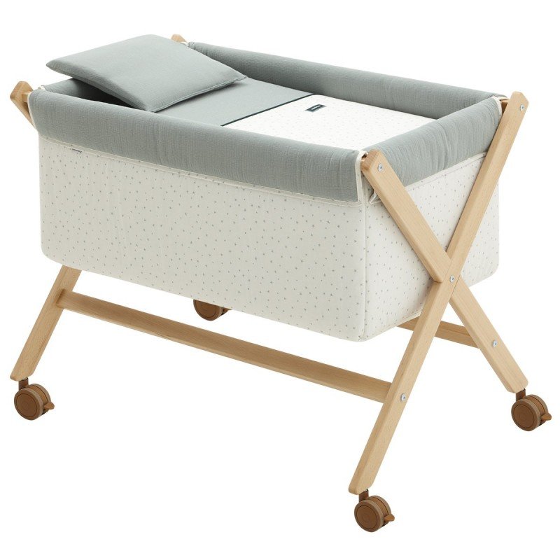 Cambrass MINICUNA TIJERA MADERA MAGIA VERDE/NATURAL 55x87x74 CM