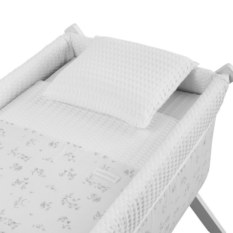 Cambrass MINICUNA TIJERA MADERA MERLO CRUDO/BCO 55x87x74 CM