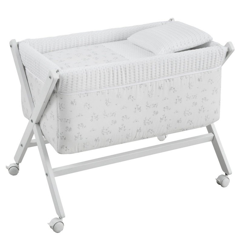 Cambrass MINICUNA TIJERA MADERA MERLO CRUDO/BCO 55x87x74 CM