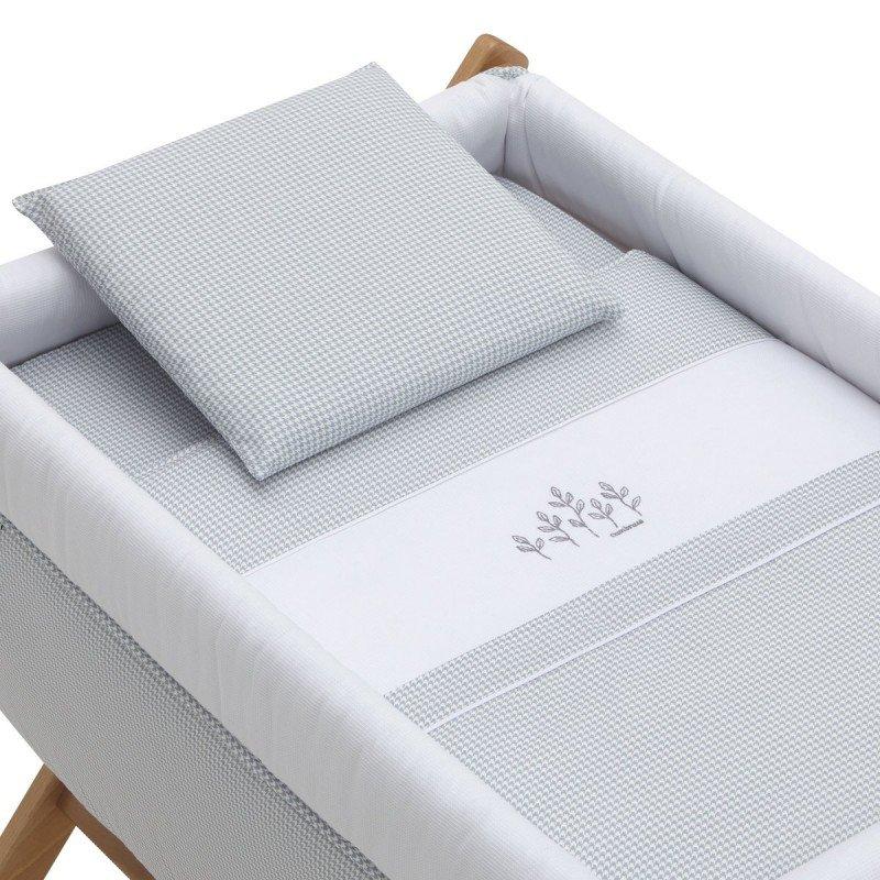 Cambrass MINICUNA TIJERA MADERA MINI WINDSORD GRIS/NATURAL 55x87x74 CM