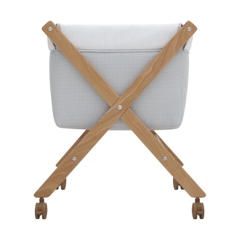 Cambrass MINICUNA TIJERA MADERA MINI WINDSORD GRIS/NATURAL 55x87x74 CM