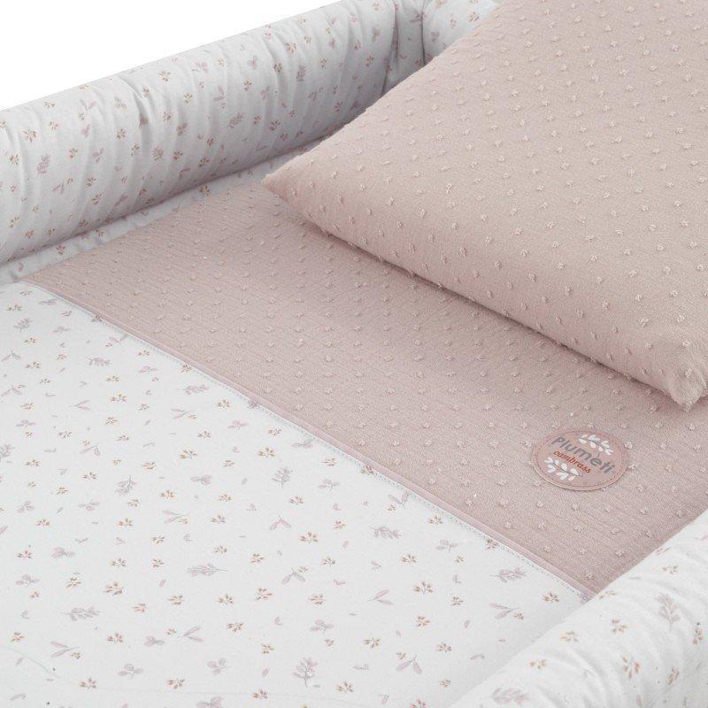 Cambrass MINICUNA TIJERA MADERA PLUMETI ROSA/NATURAL 55x87x74 CM