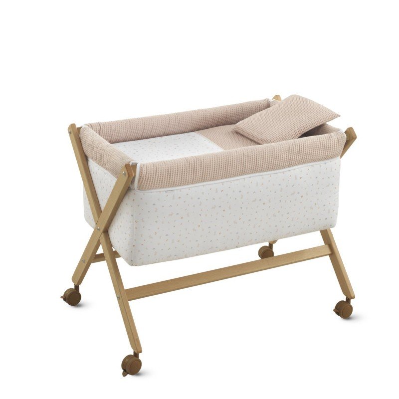Cambrass MINICUNA TIJERA MADERA RABBIT BEIGE/NATURAL 55x87x74 CM